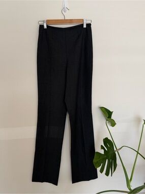 Ralph Lauren Black Straight-Leg Dress Trousers